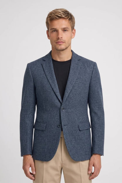 Blazer Heren - Getextureerd | Formeel — Donkerblauw