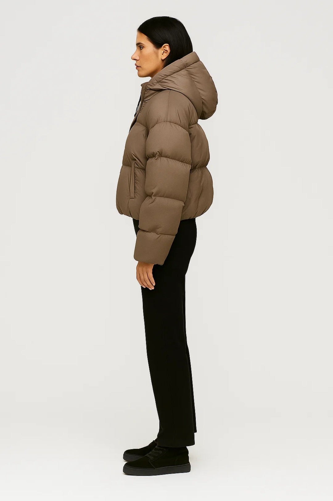 Gewatteerde Damesjas | Capuchon en Asymmetrische Sluiting | Comfort en Warmte