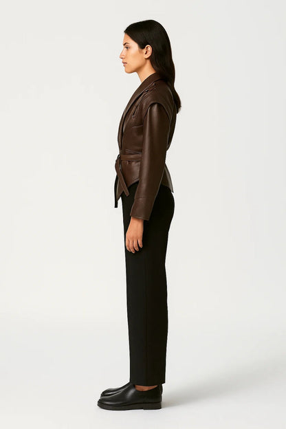 Wrap Damesjack | Getailleerd Model met Vetersluiting | Statement en Elegant