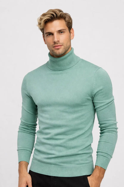 Coltrui Heren - Slim Fit met Rolkraag en Geribbelde Afwerking | Klassiek