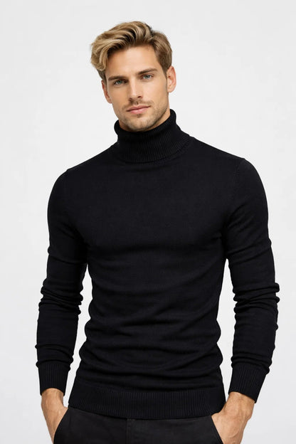 Coltrui Heren - Slim Fit met Rolkraag en Geribbelde Afwerking | Klassiek