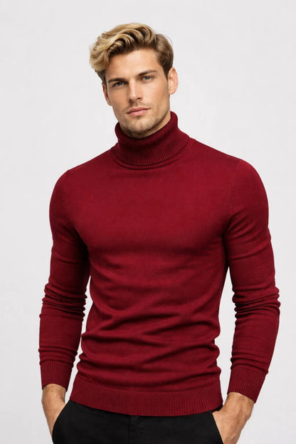 Coltrui Heren - Slim Fit met Rolkraag en Geribbelde Afwerking | Klassiek