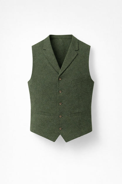 Gilet Heren - Formeel Pak Gilet met Revers en Knoopsluiting | Klassiek