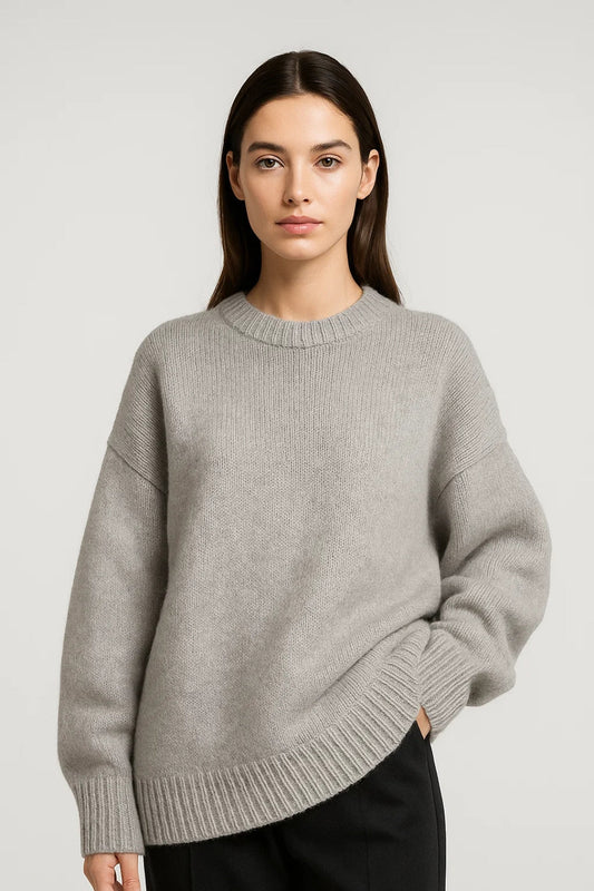 Oversized Damestrui | Ronde Hals met Verlaagde Schoudernaden | Comfort en Stijl