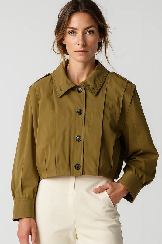 Cropped Jassen Collectie | Damesjack met Knoopsluiting | Lichtgewicht en Ademend