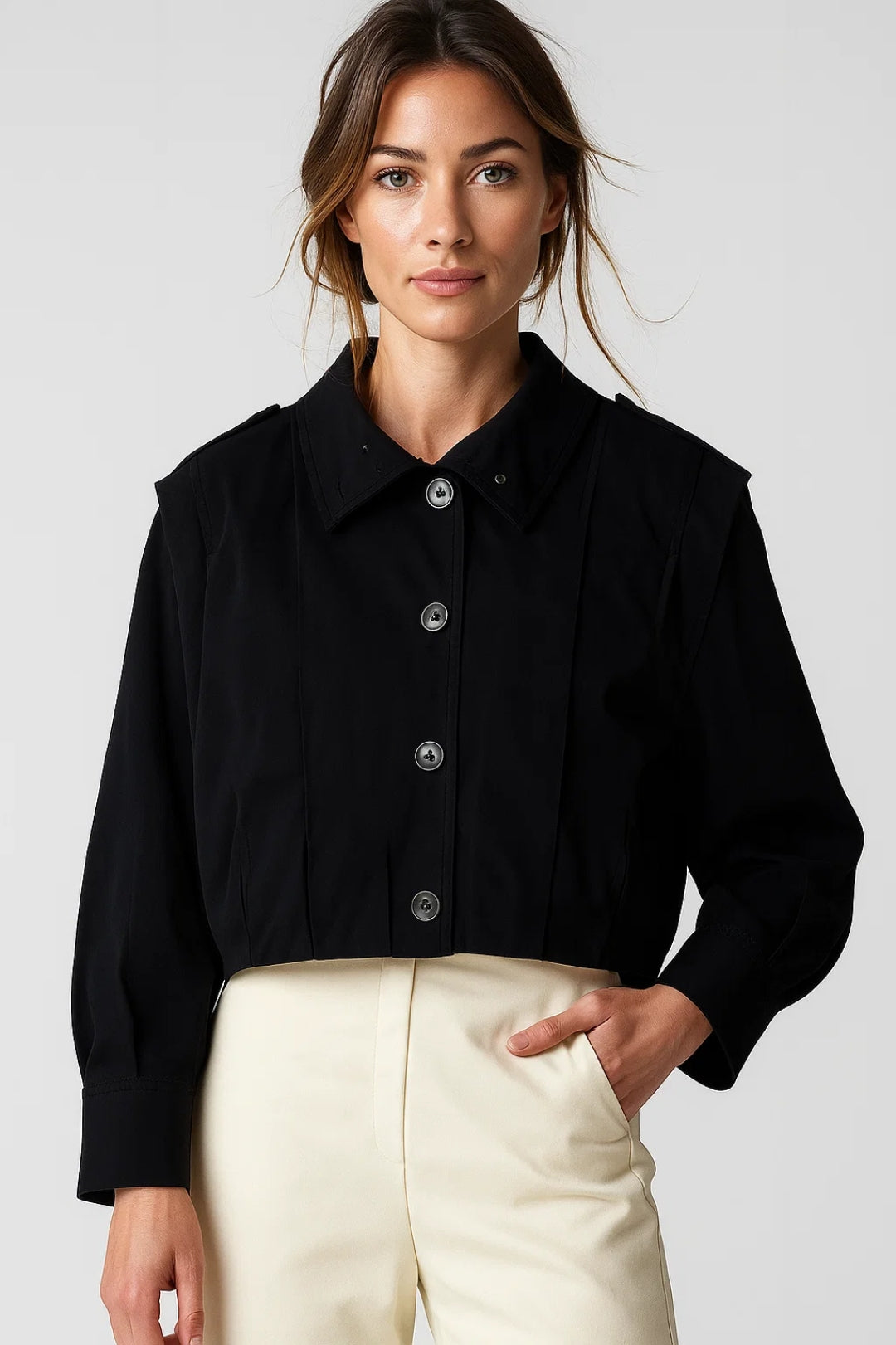 Cropped Jassen Collectie | Damesjack met Knoopsluiting | Lichtgewicht en Ademend