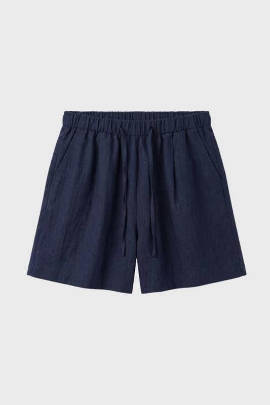 Korte Broek Dames - Losse Pasvorm | Elastische Tailleband — Navy