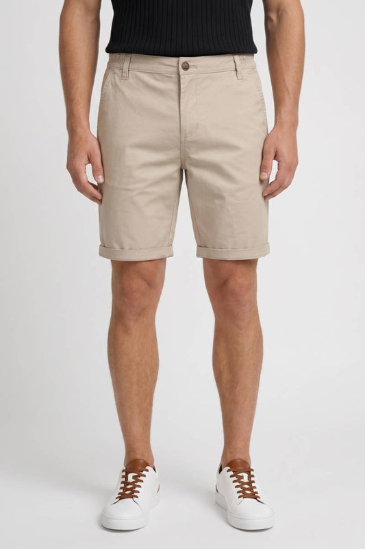 Korte Broek Heren - Bermuda met Getailleerde Pasvorm | Classic — Beige