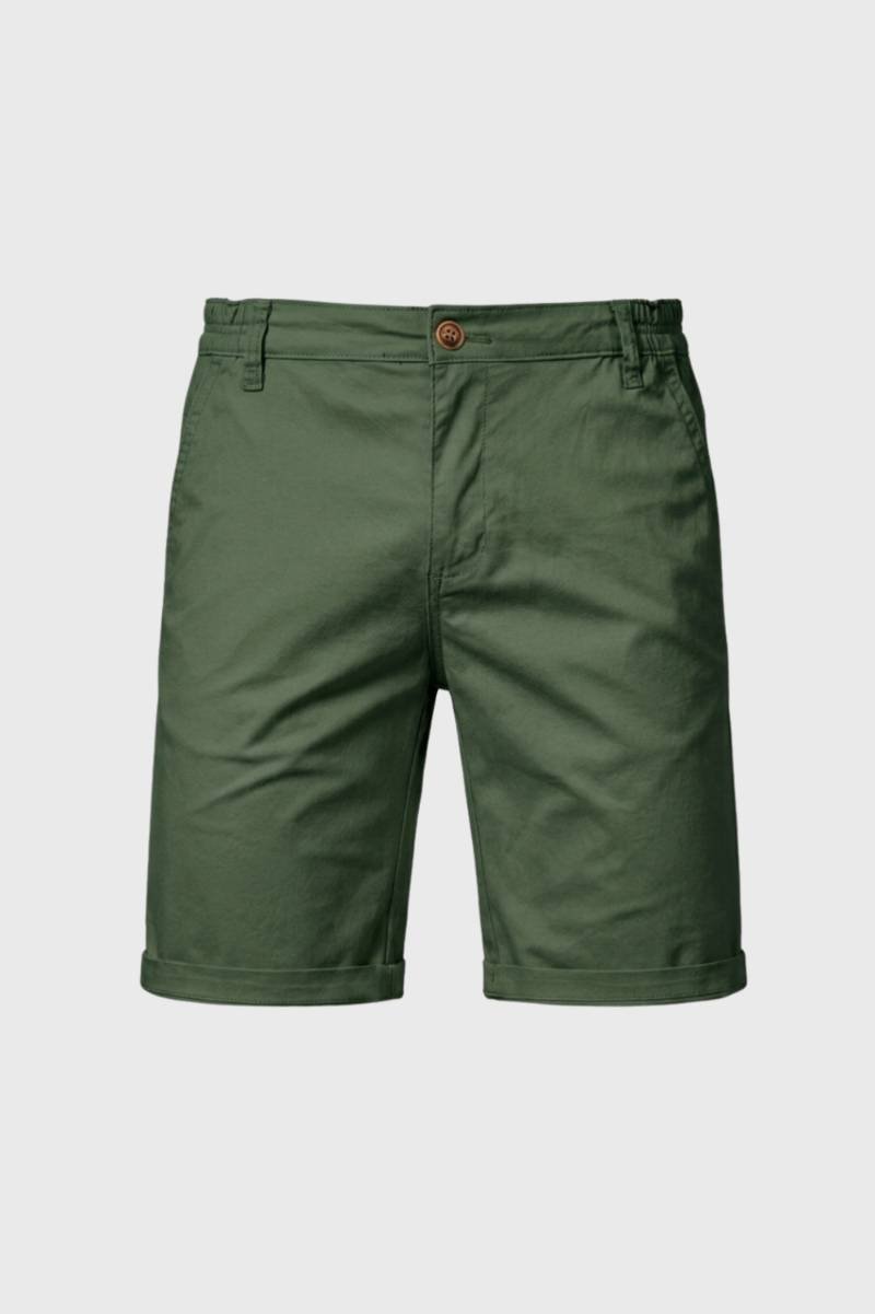 Korte Broek Heren - Bermuda met Getailleerde Pasvorm | Classic — Olijfgroen