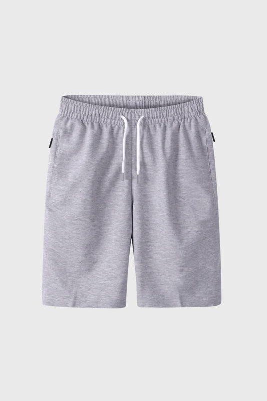 Korte Broek Heren - Casual met Elastische Taille | Trekkoord — Lichtgrijs