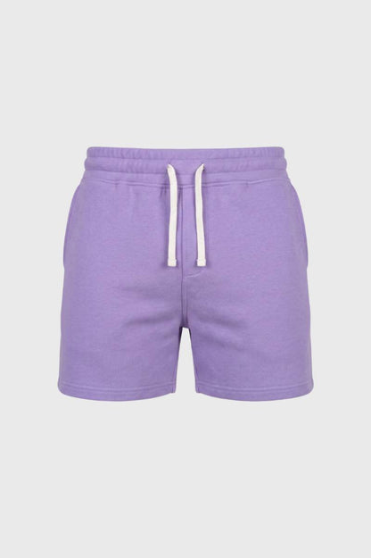 Korte Broek Heren - Comfortabele Sweat Korte Broek met Trekkoord | Casual — Paars
