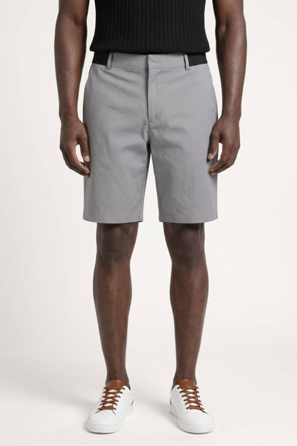 Korte Broek Heren - Grijze Bermuda met Contraststiksels | Casual — Grijs
