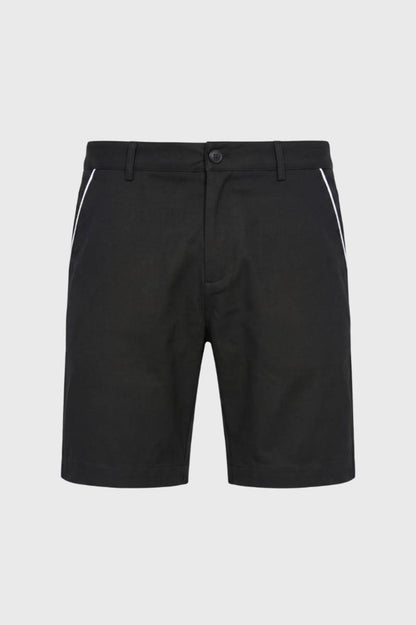 Korte Broek Heren - met Witte Details | Smart Casual — Zwart
