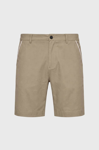 Korte Broek Heren - met Witte Details | Smart Casual — Taupe