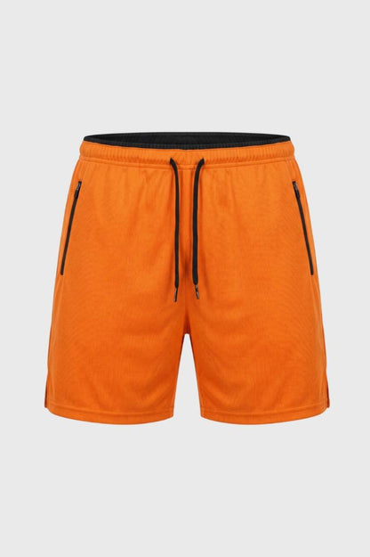 Korte Broek Heren - Sportief met Trekkoord | Zakken — Oranje