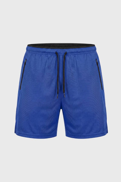 Korte Broek Heren - Sportief met Trekkoord | Zakken — Blauw