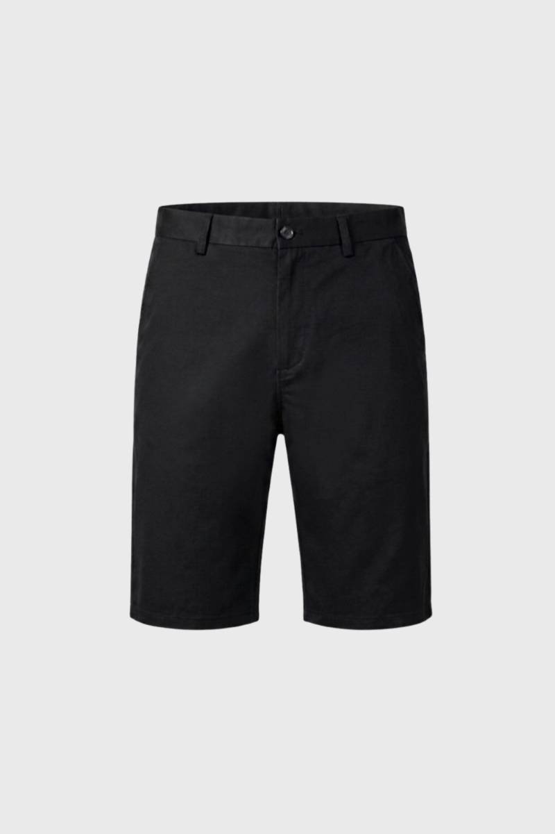Korte Broek Heren - Zakelijke Fit | Klassieke Sluiting — Zwart