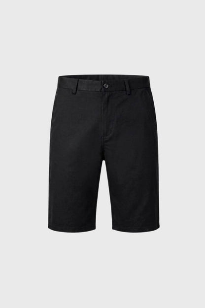 Korte Broek Heren - Zakelijke Fit | Klassieke Sluiting — Zwart