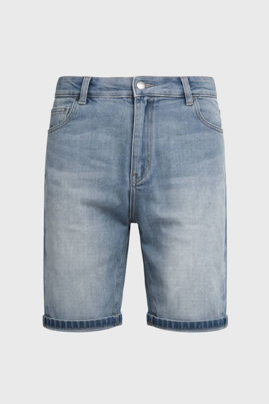 Korte Jeans Heren - Lichtblauwe Vintage Wassing | Comfort — Lichtblauw