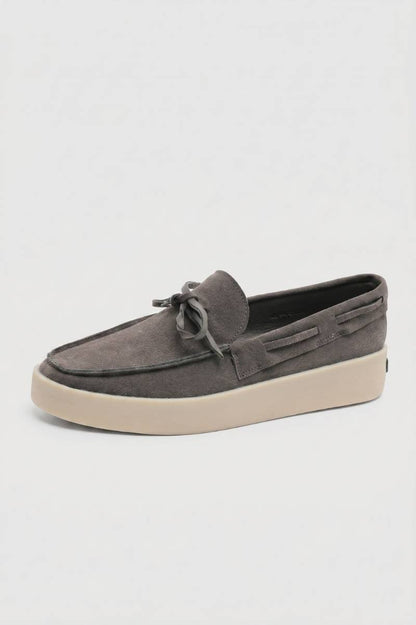 Loafers Heren - Casual met Vetersluiting | Moderne Zool — Grijs