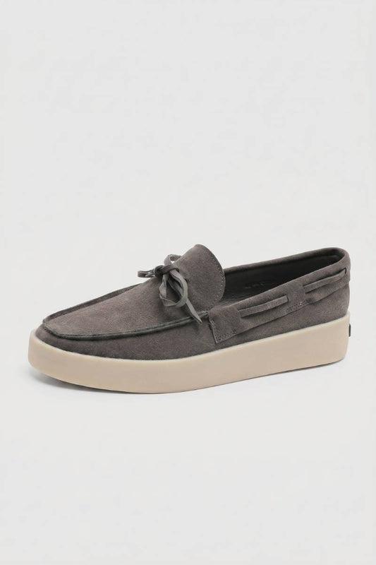 Loafers Heren - Casual met Vetersluiting | Moderne Zool — Grijs