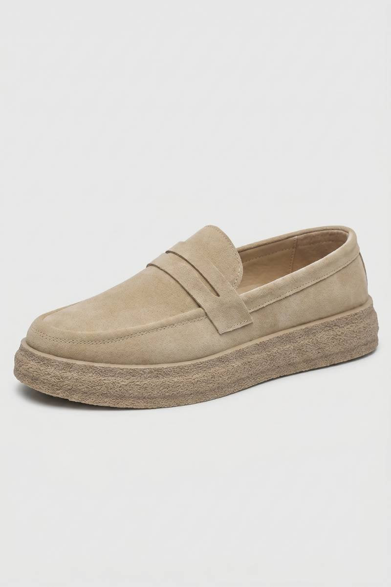 Loafers Heren - Comfortabele Instappers | Dikke Zool — Beige
