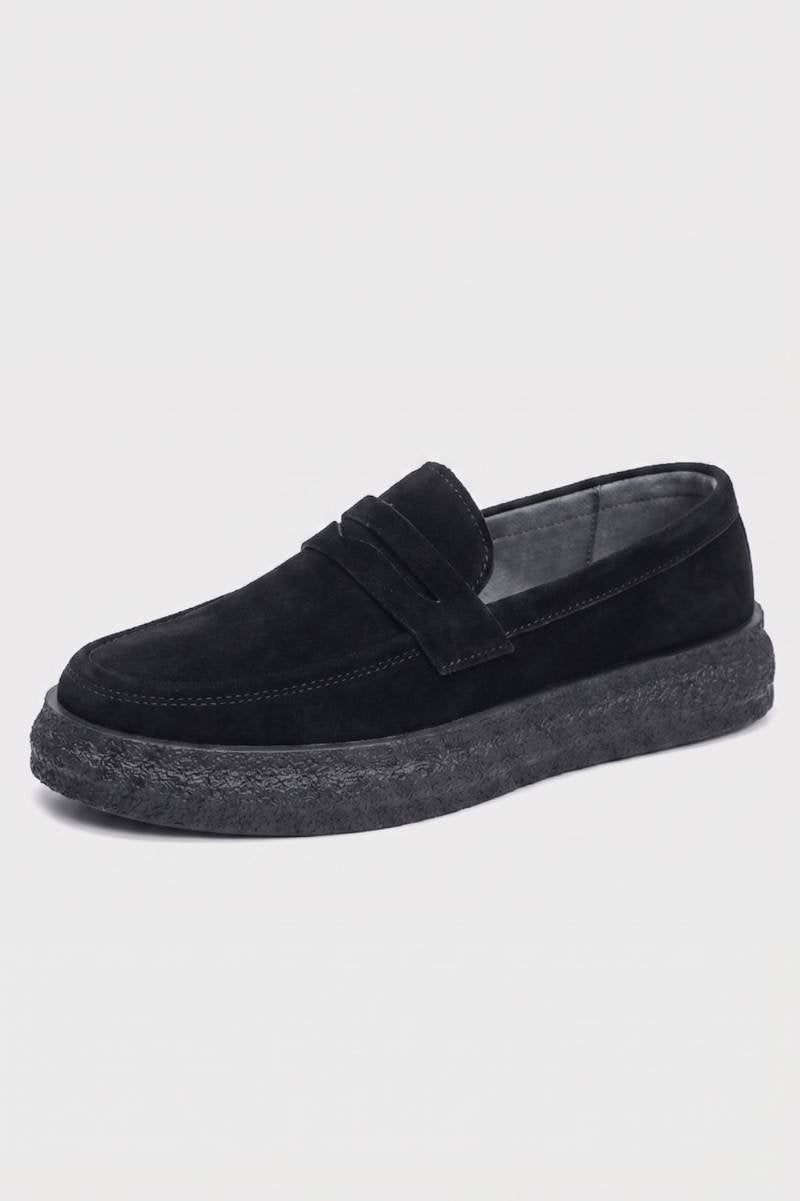 Loafers Heren - Comfortabele Instappers | Dikke Zool — Zwart