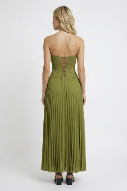 maxi jurk dames | Modern & Veelzijdig | Met plooien | Zomer