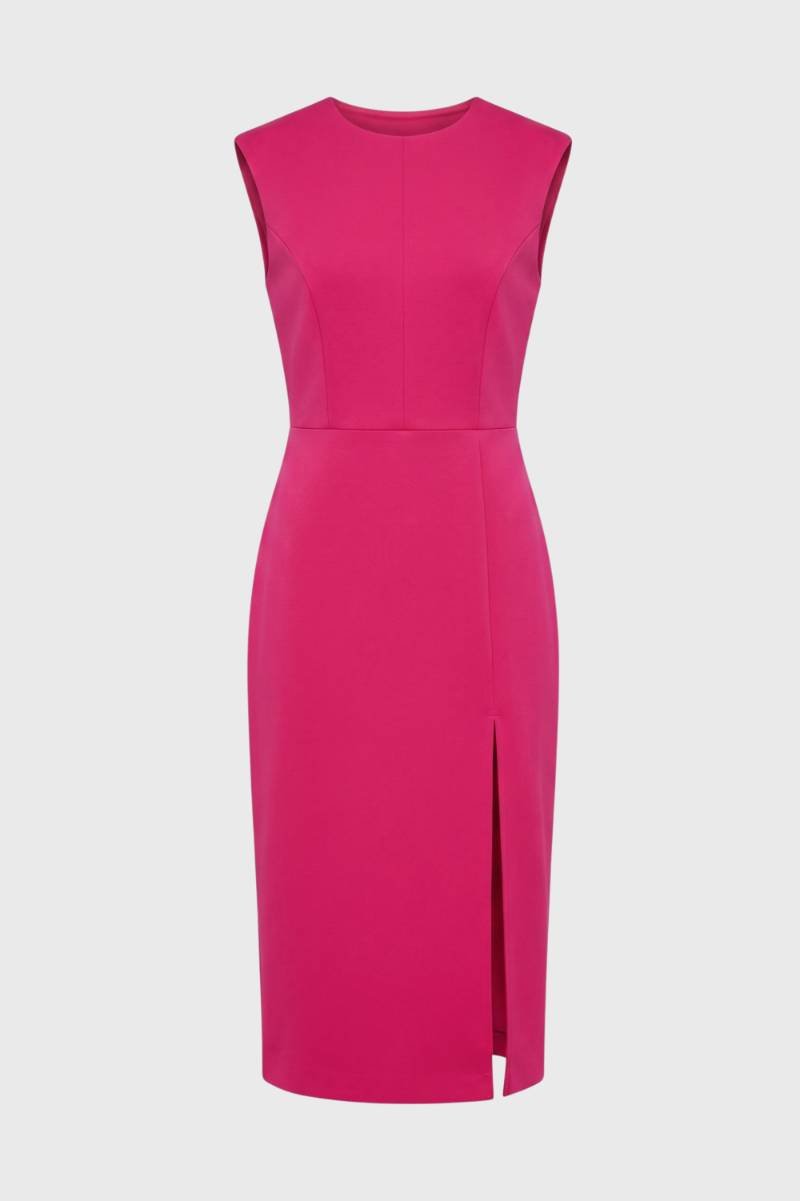Midi Jurk Dames - Getailleerd met Split | Mouwloos — Felroze