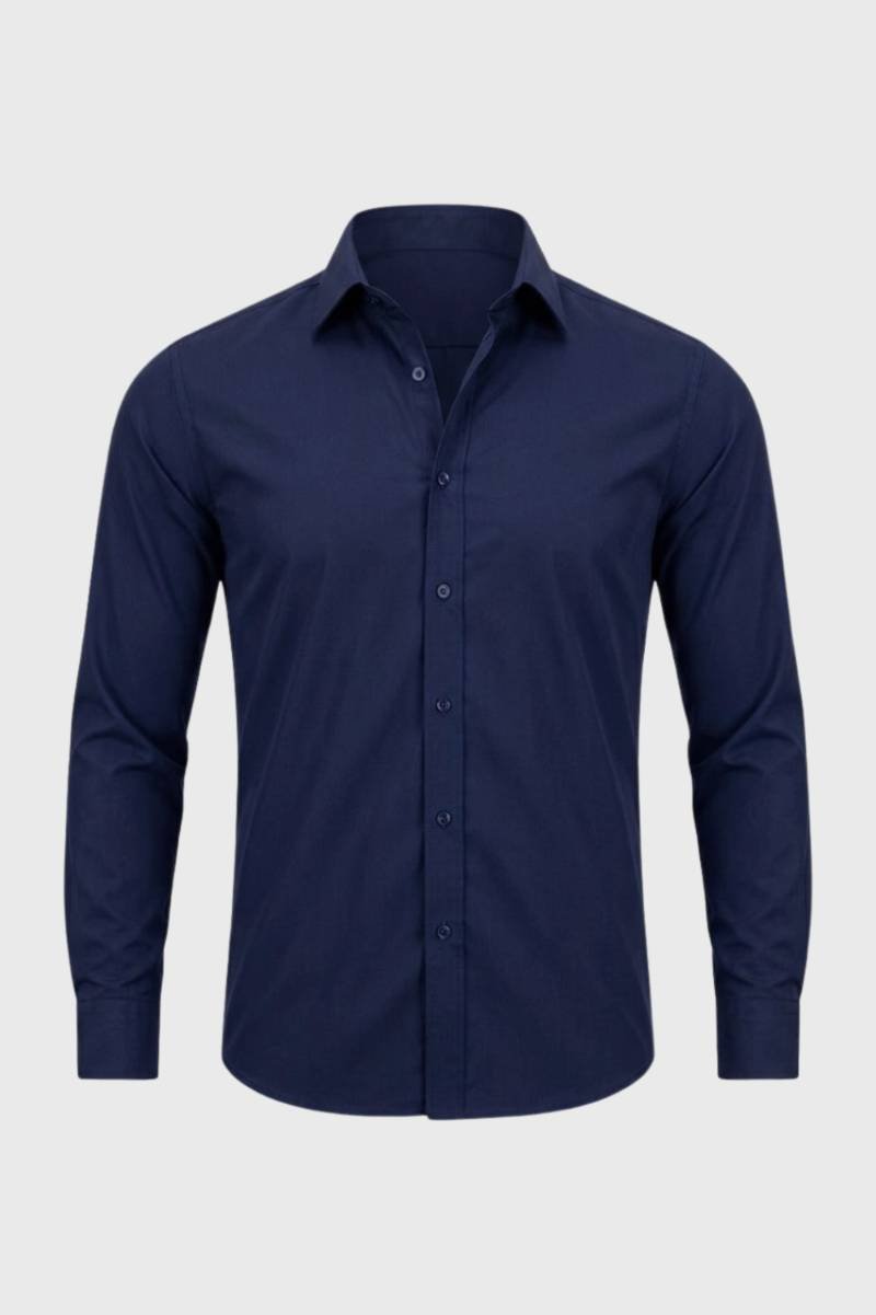 Overhemd Heren - Business Klassiek | Lange Mouw - Navy