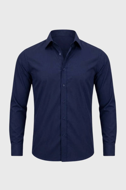 Overhemd Heren - Business Klassiek | Lange Mouw - Navy
