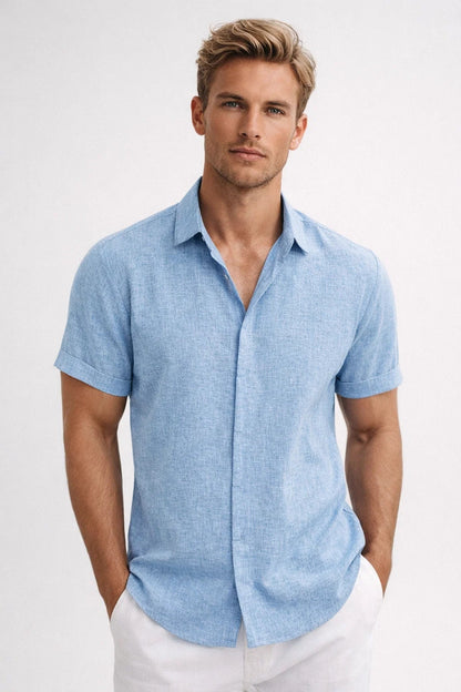 overhemd heren korte mouw | Casual & Comfortabel | Met kraag | Zomer