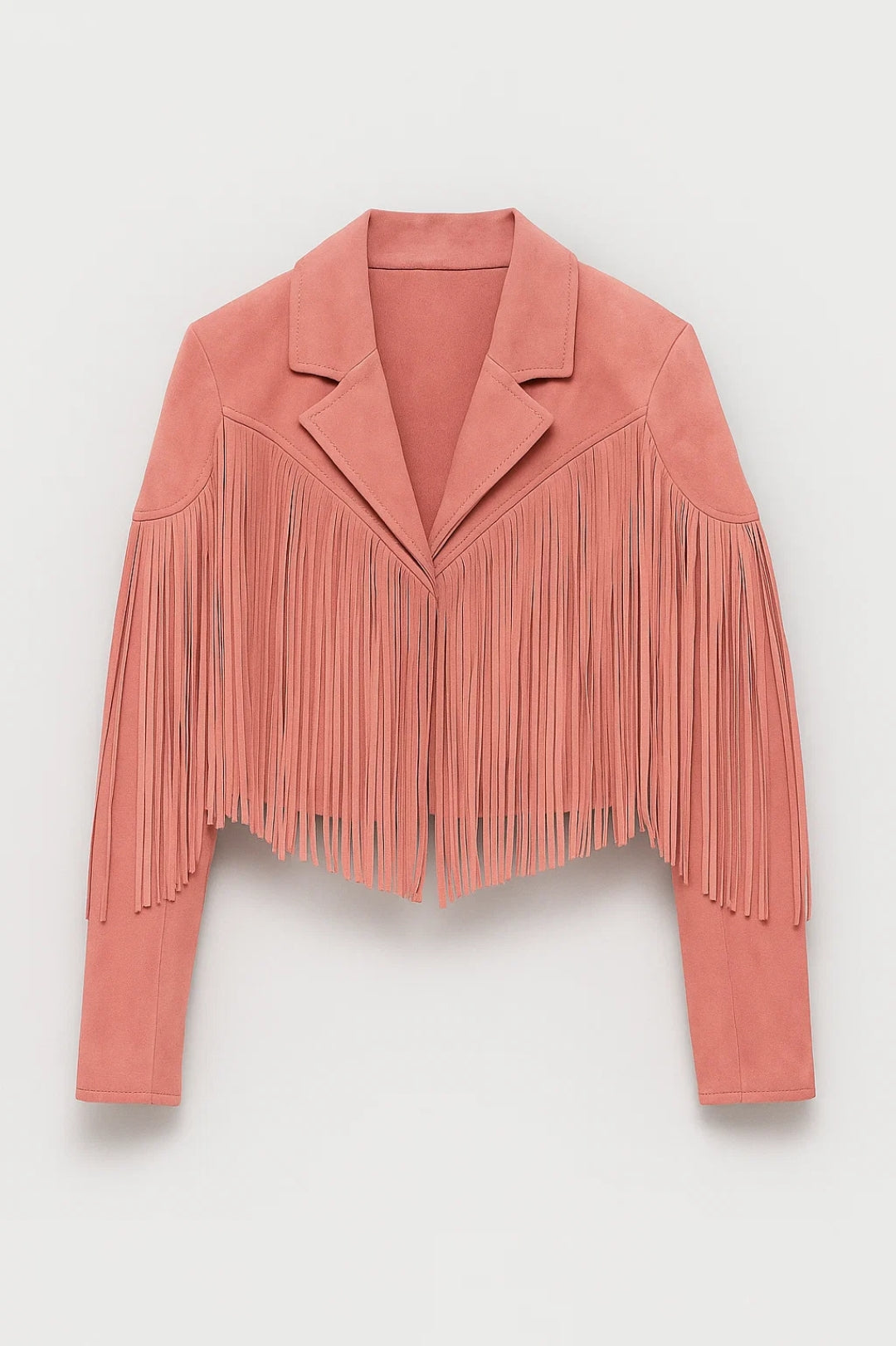 Cropped Damesjas | Westernstijl met Franjes | Speels en Trendy