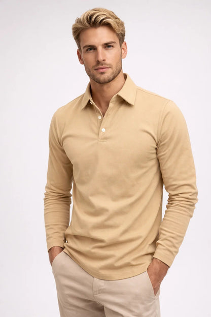Polo Heren - Lange Mouwen met Klassieke Kraag | Casual