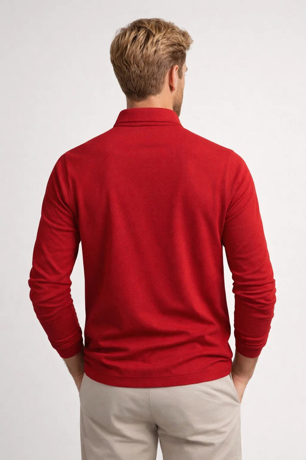 Polo Heren - Lange Mouwen met Klassieke Kraag | Casual