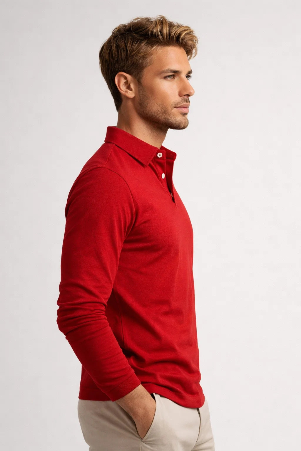 Polo Heren - Lange Mouwen met Klassieke Kraag | Casual