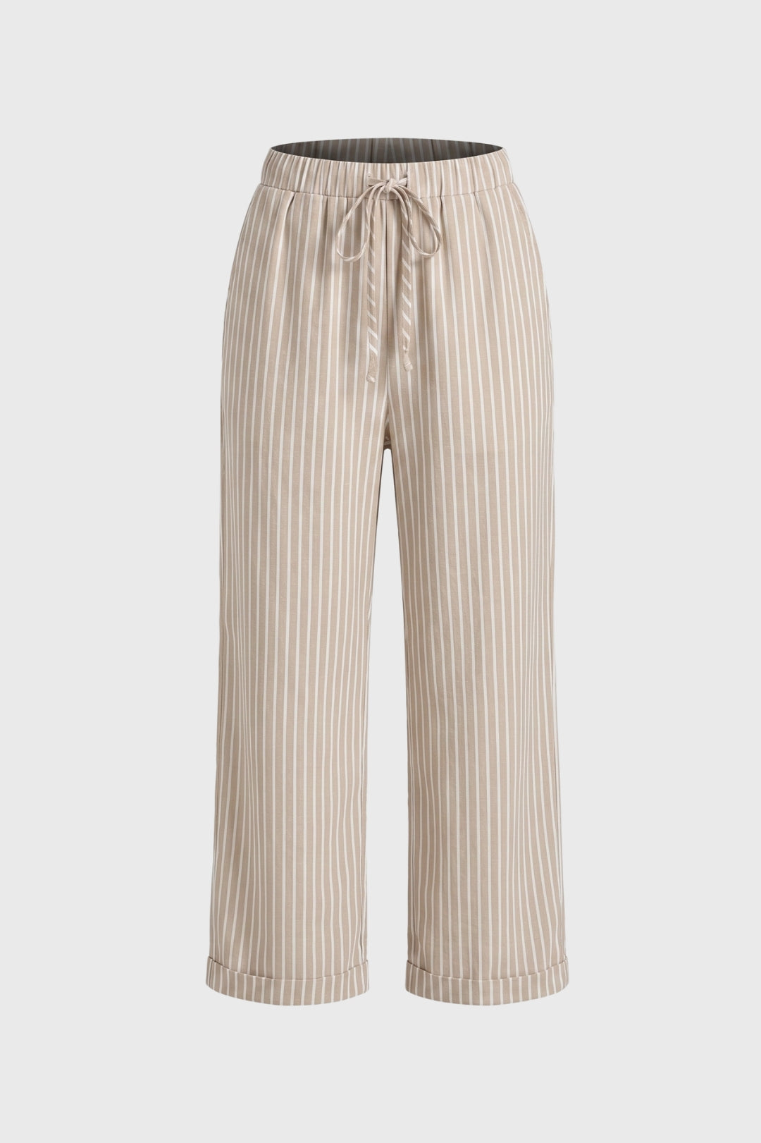 Gestreepte Wijde Broek Dames - Trekkoord Sluiting | Comfortabel