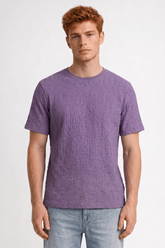 T-shirt Heren - Gestructureerde Textuur | Moderne Stijl
