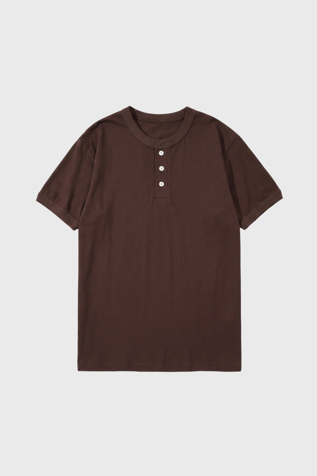 Henley T-shirt Heren - Casual Knoopsluiting | Korte Mouwen