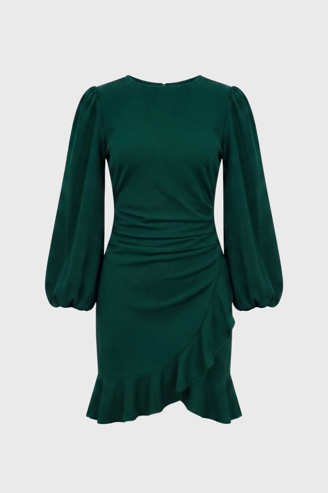 Mini Jurk Dames - Ballonmouwen met Wrap Detail | Ruffle
