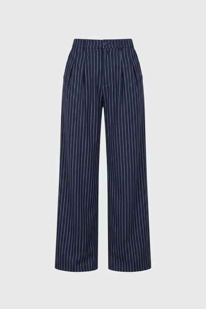 Gestreepte Wijde Broek Dames - Trekkoord | Hoge Taille