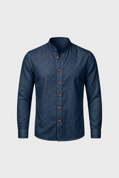 Overhemd Heren - Staande Kraag | Knoopsluiting