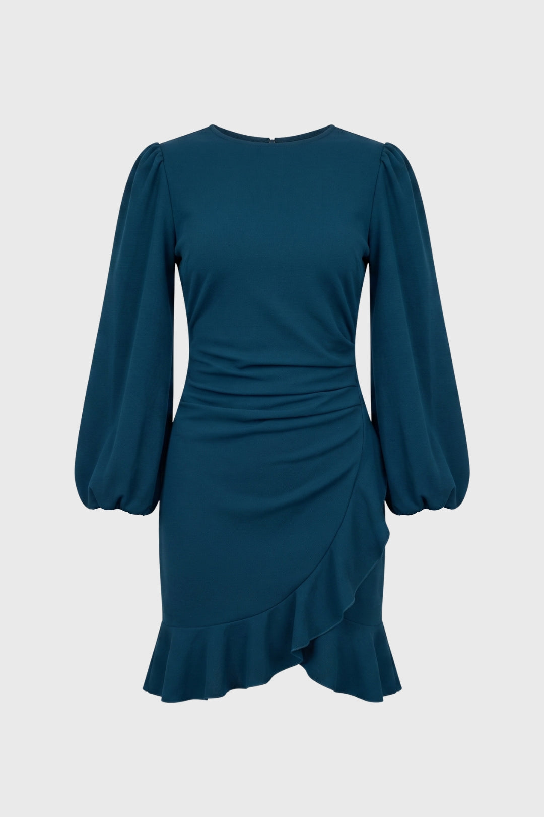 Mini Jurk Dames - Ballonmouwen met Wrap Detail | Ruffle