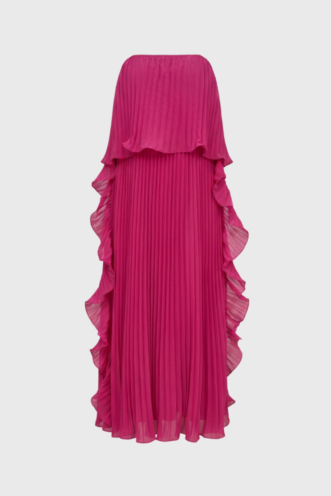 Maxi Jurk Dames - Strapless met Plissé | Ruches Detail
