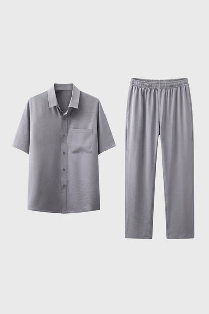 2-Delige Set Heren - Overhemd met Relaxed Broek | Comfortabel