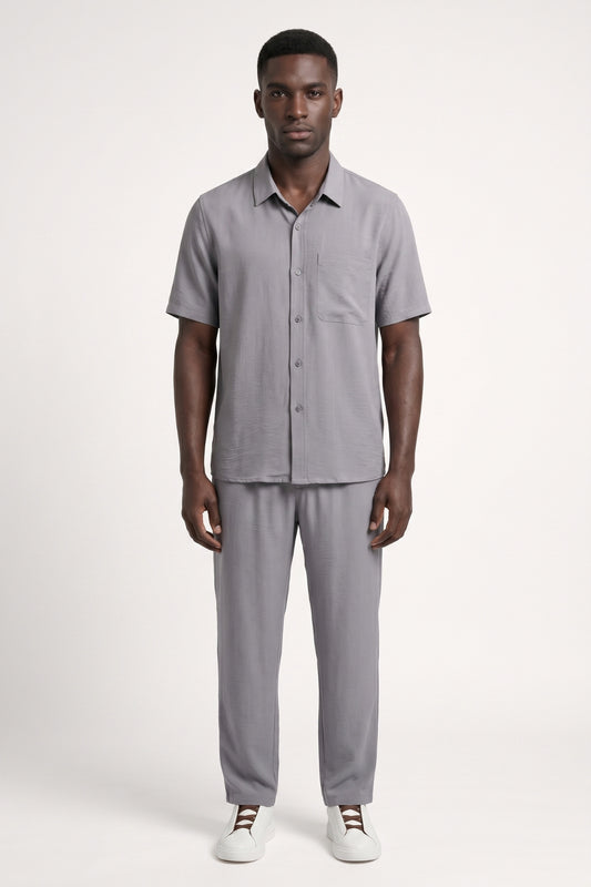 2-Delige Set Heren - Overhemd met Relaxed Broek | Comfortabel