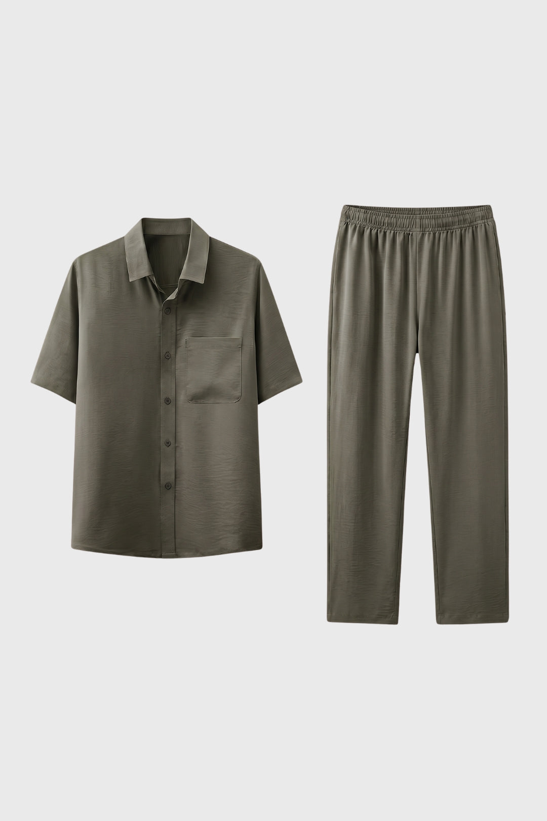 2-Delige Set Heren - Overhemd met Relaxed Broek | Comfortabel