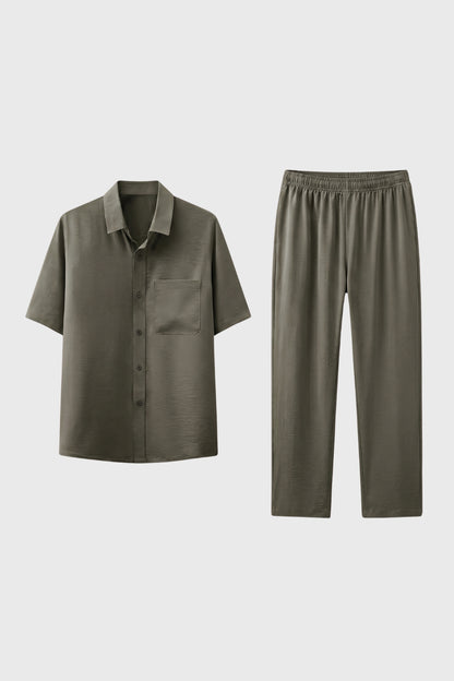 2-Delige Set Heren - Overhemd met Relaxed Broek | Comfortabel