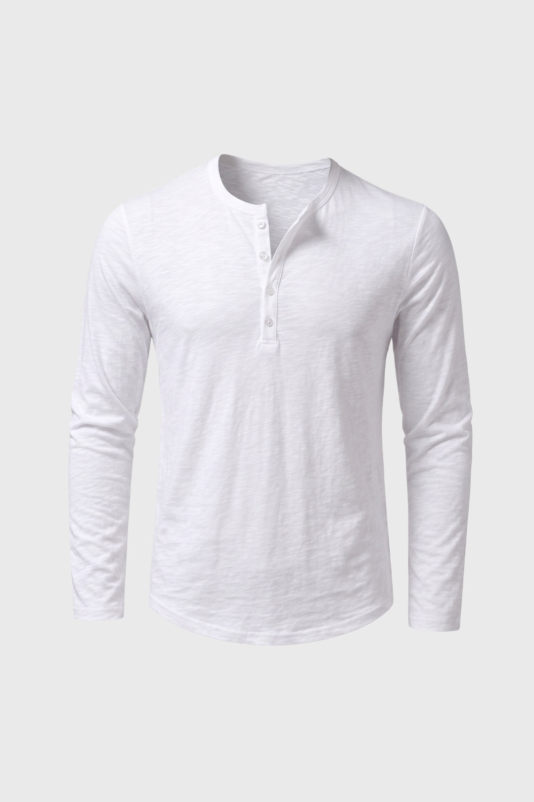 Henley Shirt Heren - Lange Mouw | Knoopsluiting