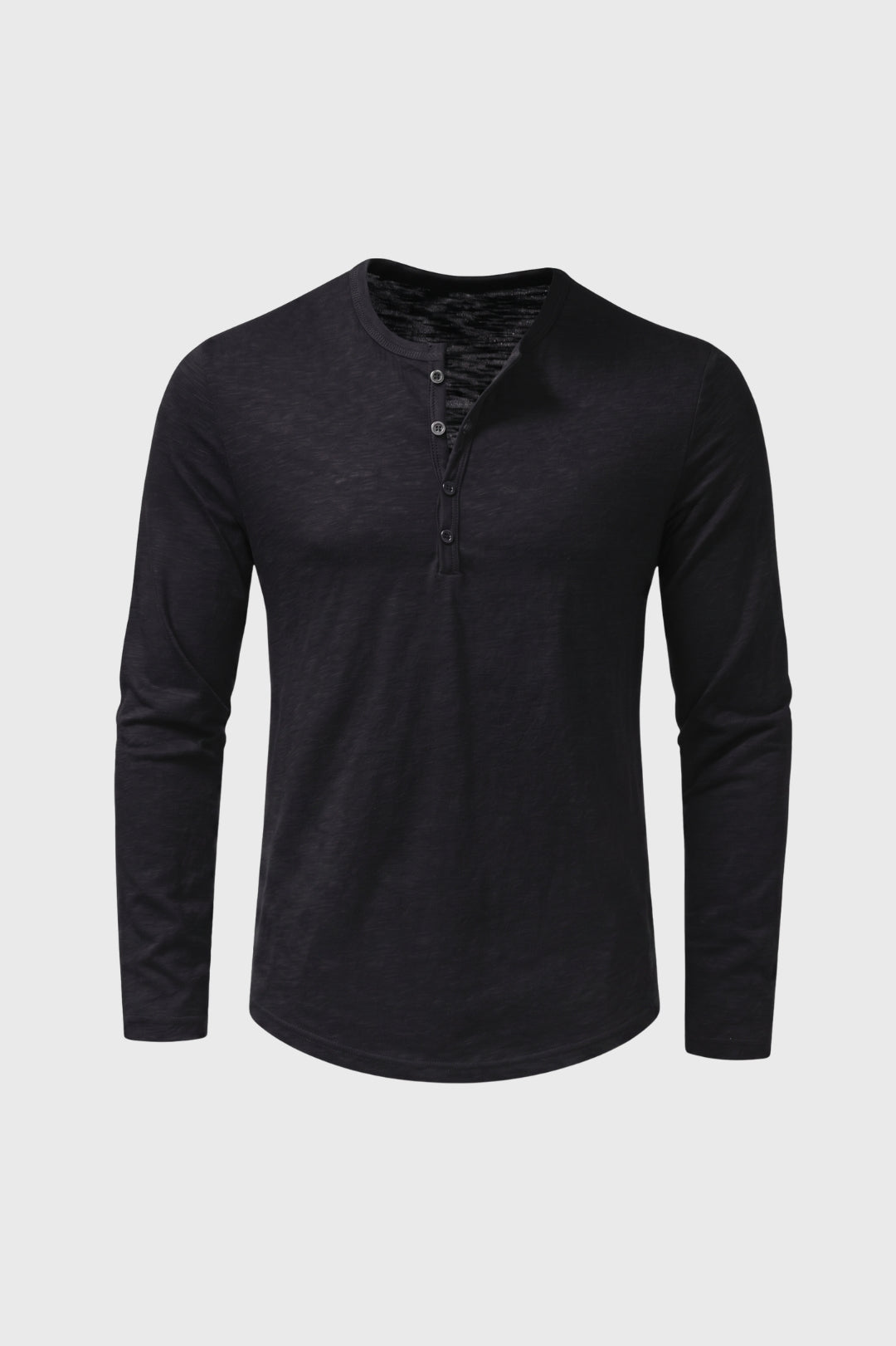 Henley Shirt Heren - Lange Mouw | Knoopsluiting